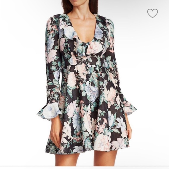 Zimmermann Verity Plunge short dress size O - Picture 3 of 12